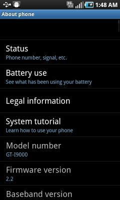 Инструкция по установке обновления Андроид 2.2 на Samsung Galaxy S Инструкция по установке обновления Андроид 2.2 на Samsung Galaxy S